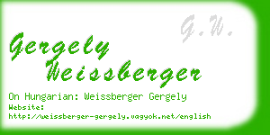 gergely weissberger business card
